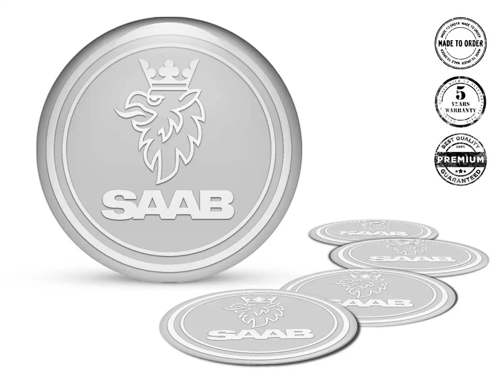 Saab Raddekor Ausgabe Silikon-Sticker-Logo